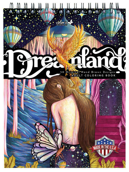 Dreamland Adult Coloring Book: 50 Hand-Drawn Surreal & Fantasy Designs
